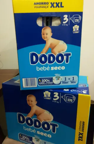 Fraldas Dodot Bebé Seco XXL -2x 176 unidades