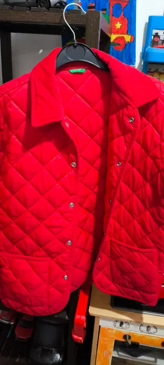 Chaqueta Benetton Roja Acolchada