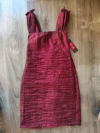 Vestido fiesta mujer talla 38 rojo