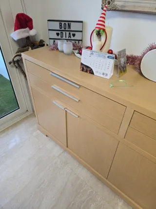 Cómoda de comedor madera y metal