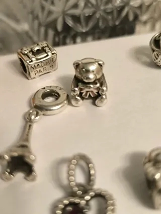 Lote Charms Pandora Corazón y Torre Eiffel