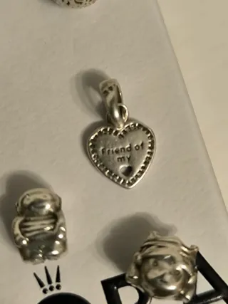 Lote Charms Pandora Corazón y Torre Eiffel