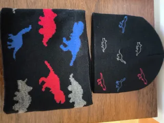 Berretto e pantaloncini per bambini con dinosauri Taglia M