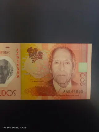 Billete 200 Escudos Cabo Verde