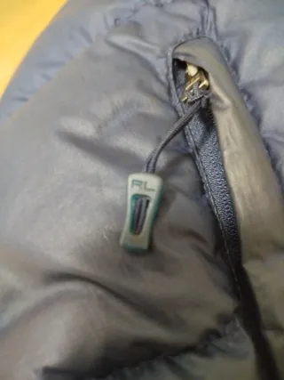 Abrigo Plumas Ralph Lauren Azul Niño talla 14/16 .