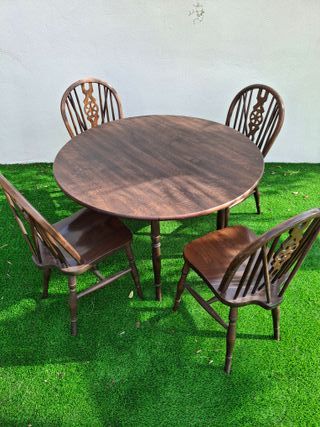 Conjunto mesa y 4 sillas Windsor