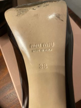 Scarpe Miu Miu N 38 Vernice Nera