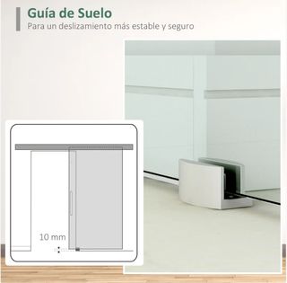 Puerta Corredera Cristal 77.5x205 cm