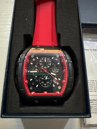 Reloj LIGE Negro y Rojo