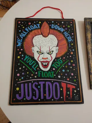 Cuadro Decorativo IT Pennywise y psychobilly