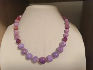 Collana agata lilla screziata