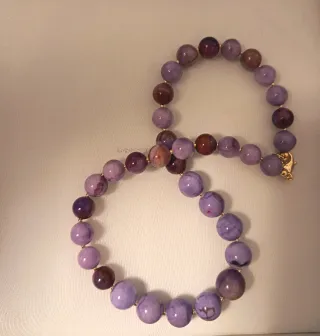 Collana agata lilla screziata