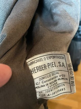 Cazadora Piel Negra Caballero