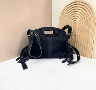 Bolso ante flecos beige/marrón