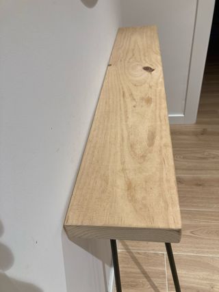 Consola madera y metal recibidor