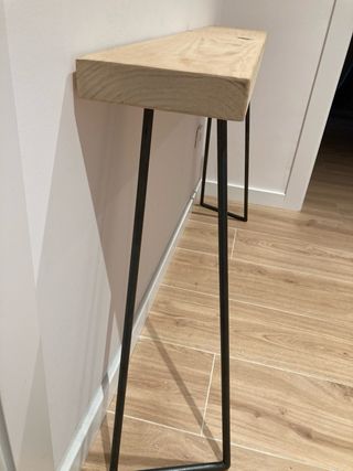Consola madera y metal recibidor
