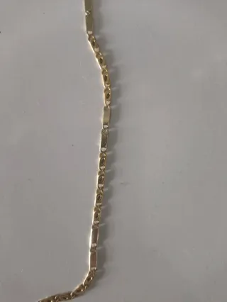 Cadena de oro estilo eslabones rectangulares