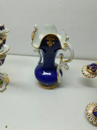 Conjunto Candelabros y Jarrón Ramgi Manises