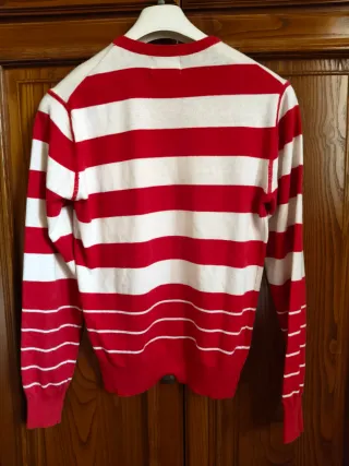 Maglioncino righe Woolrich rosso e bianco