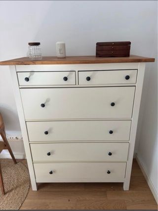 Cómoda Ikea Hemnes Blanca y Madera