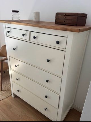 Cómoda Ikea Hemnes Blanca y Madera