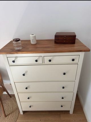 Cómoda Ikea Hemnes Blanca y Madera