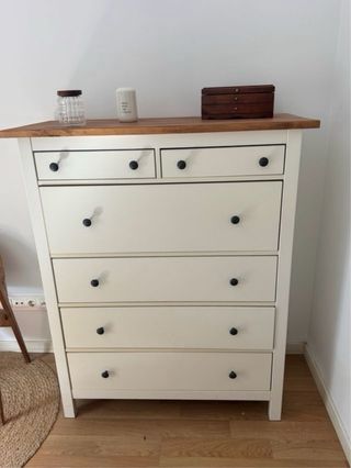 Cómoda Ikea Hemnes Blanca y Madera