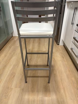 Taburetes altos cocina metal y polipiel