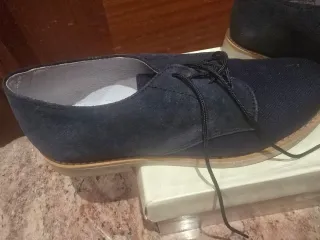 Zapatos niño comunión azul marino