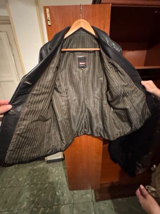 Chaqueta de cuero negro talla 52 - Moon