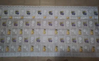 Cortina de cocina encaje frutas y flores