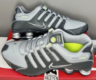 Nike Shox NZ Gris Oscuro/Wolf Grey-Volt