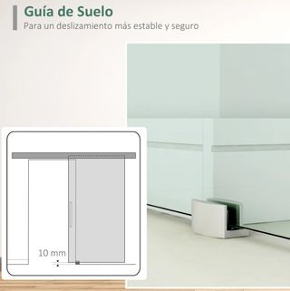 Puerta Corredera Cristal Satinado 75x210