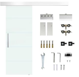 Puerta Corredera Cristal Satinado 75x210