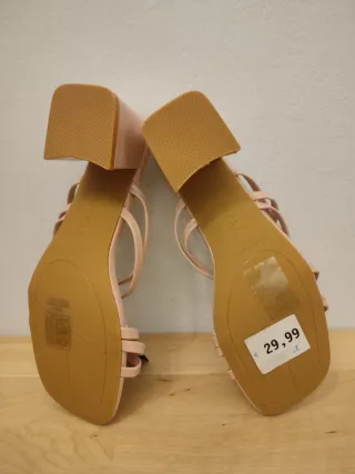 Sandalias tacón bajo MARYPAZ rosa