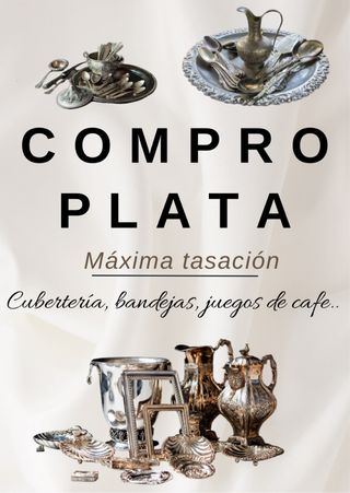 Lote de plata cubertería y bandejas.