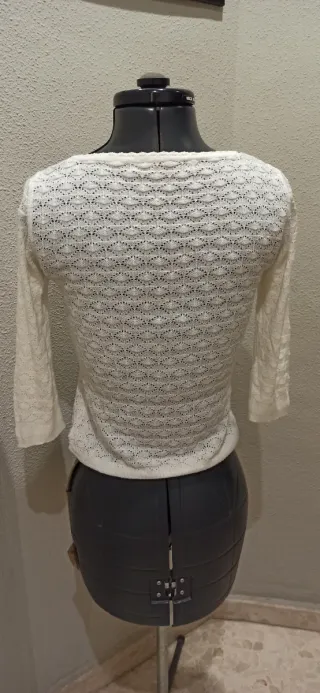 Chaqueta calada blanca talla S