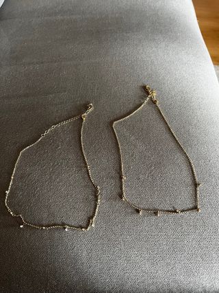 Confezione di 2 collane dorate da donna