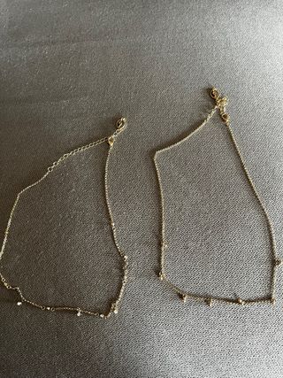 Confezione di 2 collane dorate da donna
