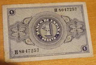 Billete 1 Peseta Banco de España Franquista
