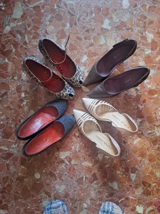 4 Pares Zapatos Mujer