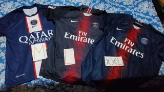 3 Camisetas PSG Mbappe Tallas M, L, XXL