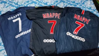 3 Camisetas PSG Mbappe Tallas M, L, XXL