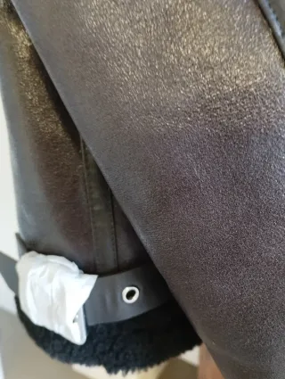 Cazadora NUEVA Zara a estrenar efecto piel  marrón