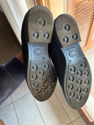 Scarpe donna pelle blu n. 38 Made in Italy