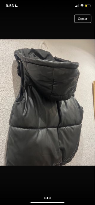 Chaleco acolchado negro Bershka