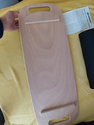 Tabla de equilibrio de madera Schilkröt + rodillo