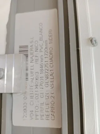 Puerta balconera PVC blanco