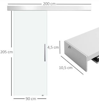 Puerta Corredera Cristal 90x205 cm