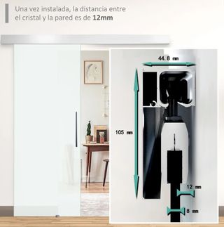 Puerta Corredera Cristal 90x205 cm